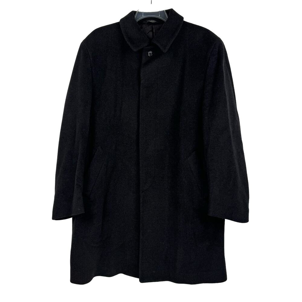 VTG JOS. A. BANK | Black Wool Long‎ Classic Pea Coat | Men's 44R